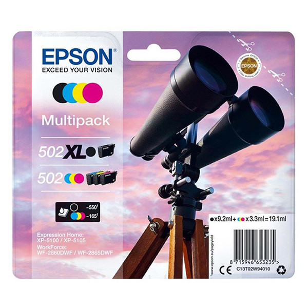 Epson Μελάνι Epson 502XL BK / 502 C/M/Y 4-pack C13T02W94010 652028 - 1