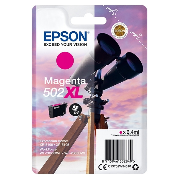 Epson Μελάνι Epson 502XL High Capacity Magenta C13T02W34010 C13T02W34020 024112 - 1