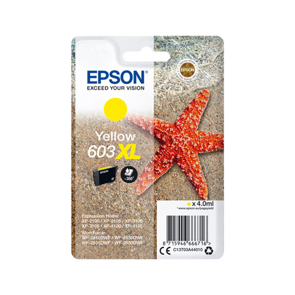 Epson Μελάνι Epson 603XL High Capacity Yellow C13T03A44010 C13T03A44020 020682 - 1