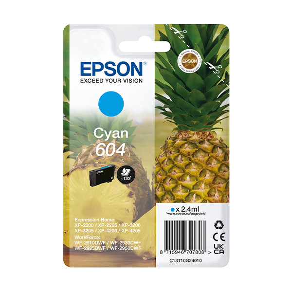 Epson Μελάνι Epson 604 Cyan C13T10G24010 652062 - 1