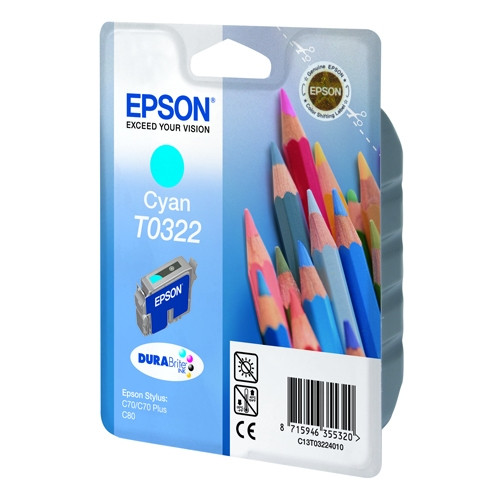 Epson Μελάνι Epson T0322 Cyan C13T03224010 021130 - 1