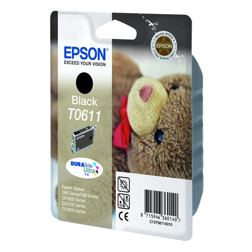 Epson Μελάνι Epson T0611 Black C13T06114010 C13T06114012 023000 - 1