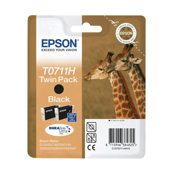 Epson Μελάνι Epson T0711H High Capacity Black 2-pack C13T07114H10 023105 - 1