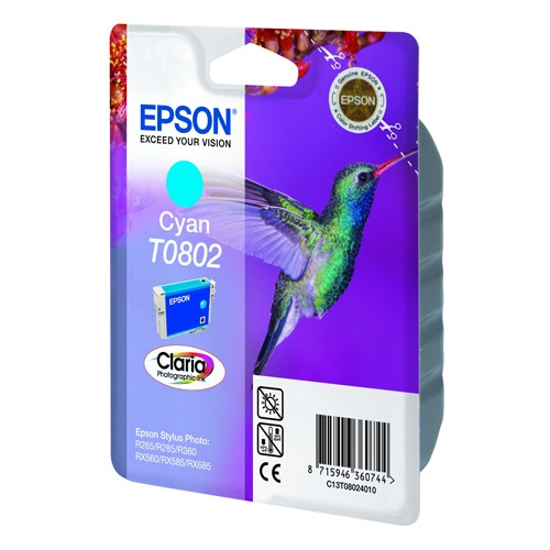 Epson Μελάνι Epson T0802 Cyan C13T08024011 023075 - 1