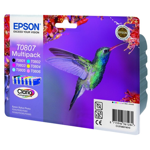 Epson Μελάνι Epson T0807 Multipack C13T08074010 C13T08074011 C13T08074021 023100 - 1