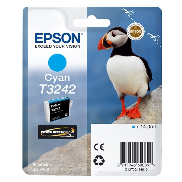 Epson Μελάνι Epson T3242 Cyan C13T32424010 026936 - 1