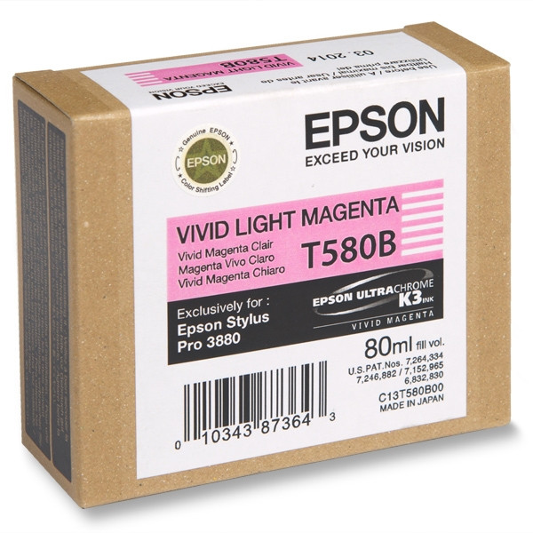 Epson Μελάνι Epson T580B Vivid Light Magenta C13T580B00 025927 - 1