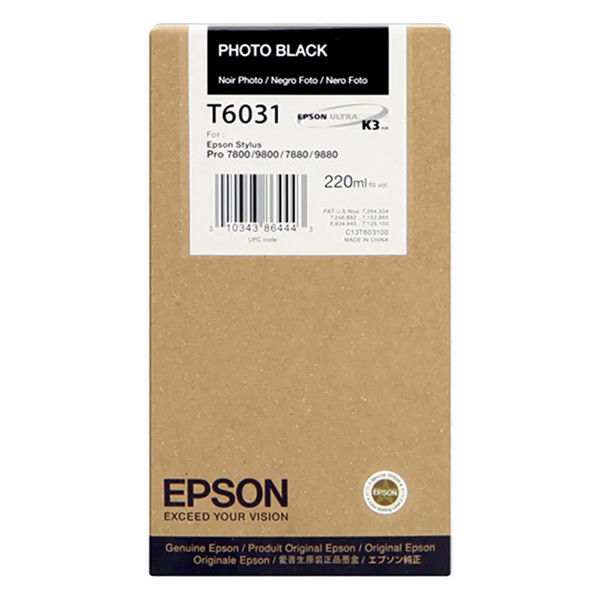 Epson Μελάνι Epson T6031 High Capacity Photo Black C13T603100 026034 - 1