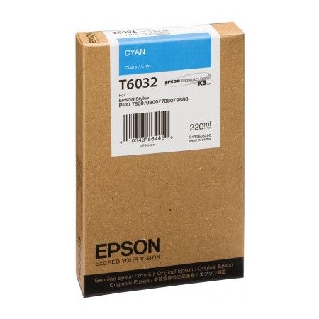 Epson Μελάνι Epson T6032 High Capacity Cyan C13T603200 026036 - 1