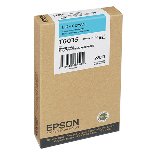 Epson Μελάνι Epson T6035 High Capacity Light Cyan C13T603500 026042 - 1