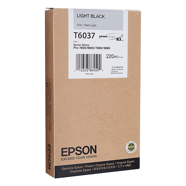 Epson Μελάνι Epson T6037 High Capacity Light Black C13T603700 026046 - 1