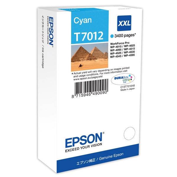 Epson Μελάνι Epson T7012 Extra High Capacity Cyan C13T70124010 026403 - 1