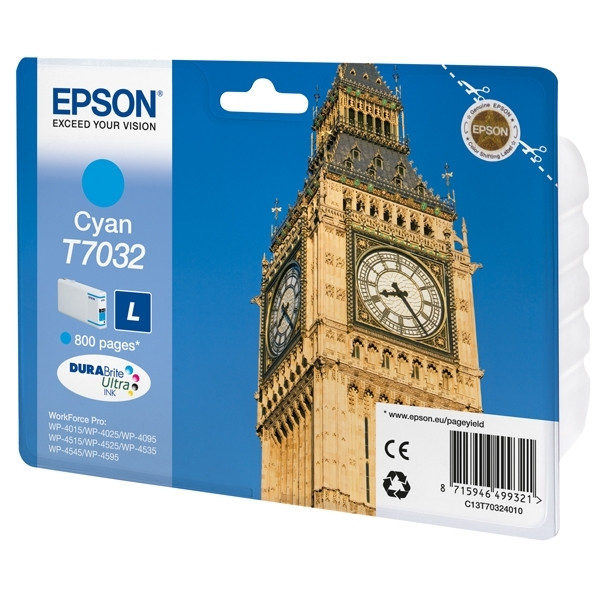 Epson Μελάνι Epson T7032 Cyan C13T70324010 026427 - 1