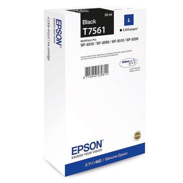 Epson Μελάνι Epson T7561 Black C13T756140 026672 - 1