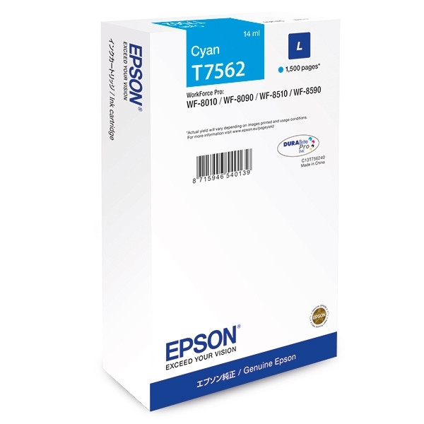 Epson Μελάνι Epson T7562 Cyan C13T756240 026674 - 1