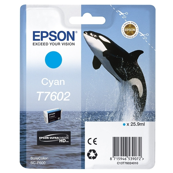 Epson Μελάνι Epson T7602 Cyan C13T76024010 026724 - 1