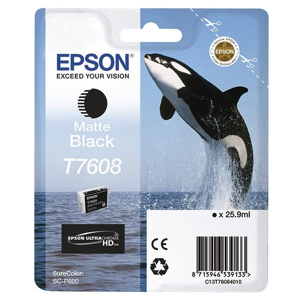 Epson Μελάνι Epson T7608 Matte Black C13T76084010 026736 - 1