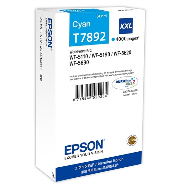 Epson Μελάνι Epson T7892 High Capacity Cyan C13T789240 026662 - 1