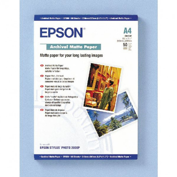 Epson Φωτογραφικό Χαρτί Epson S041342 Archival Matte A4 192g/m² (50 Φύλλα) C13S041342 064610 - 1