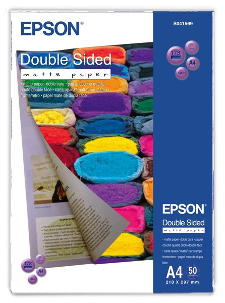 Epson Φωτογραφικό Χαρτί Epson S041569 Double Sided Matte  A4 178 g/m² (50 Φύλλα) C13S041569 064615 - 1