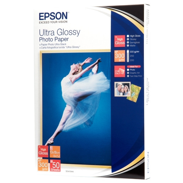 Epson Φωτογραφικό Χαρτί Epson S041944 Ultra Glossy 13x18cm 300g/m² (50 Φύλλα) C13S041944 153016 - 1