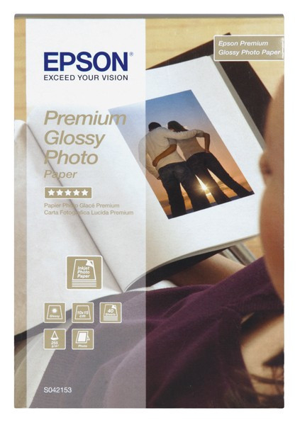 Epson Φωτογραφικό Χαρτί Epson S042153 Premium Glossy 10x15cm 255 g/m² (40 Φύλλα) C13S042153 064652 - 1