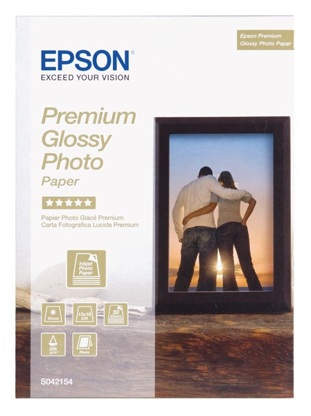 Epson Φωτογραφικό Χαρτί Epson S042154 Premium Glossy 5 x 7 cm 255 g/m² (30 Φύλλα) C13S042154 064696 - 1