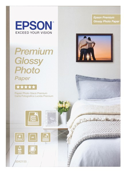 Epson Φωτογραφικό Χαρτί Epson S042155 Premium Glossy A4 255 g/m² (15 Φύλλα) C13S042155 064602 - 1