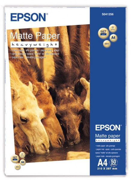 Epson S041256 167 gsm A4 βαρύ ματ φωτογραφικό χαρτί (50 φύλλα) C13S041256 064600 - 1