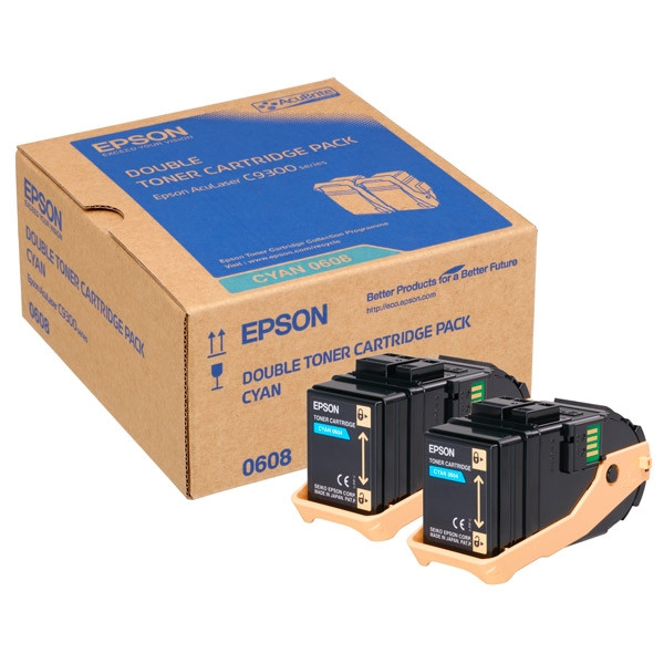 Epson Toner Epson S050608 Cyan 2-pack C13S050608 028302 - 1