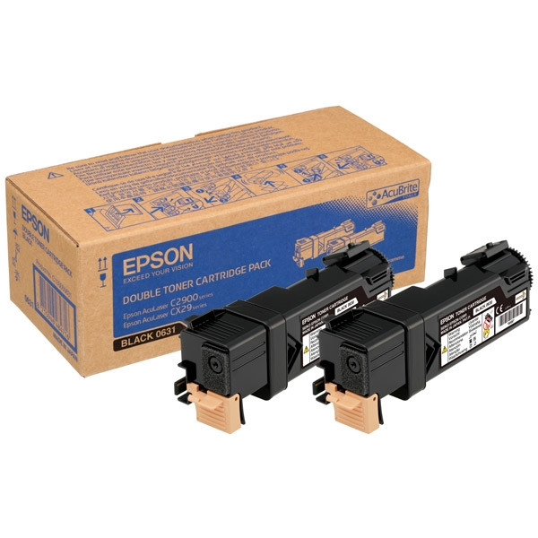 Epson Toner Epson S050631 2-pack Black C13S050631 028282 - 1