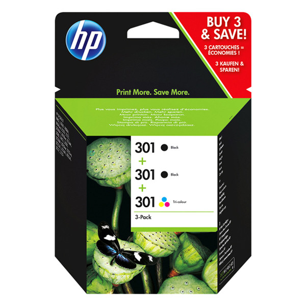 HP Μελάνι HP 301 (E5Y87EE) Black & Colour 3-pack E5Y87EE 055290 - 1