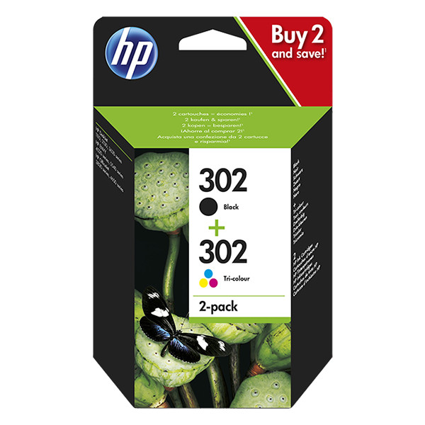 HP Μελάνι HP 302 (X4D37AE) Black + Colour 2-pack X4D37AE 055126 - 1