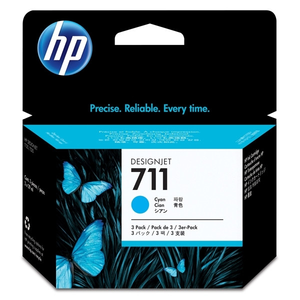 HP Μελάνι HP 711 (CZ134A) Cyan 3-pack CZ134A 044204 - 1