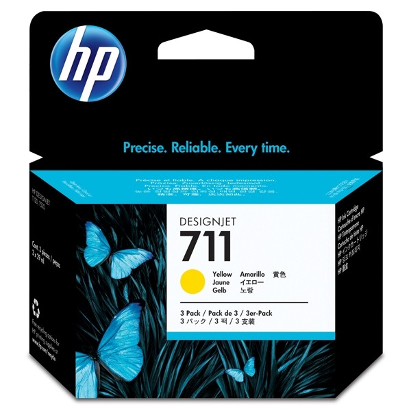 HP Μελάνι HP 711 (CZ136A) Yellow 3-pack CZ136A 044208 - 1