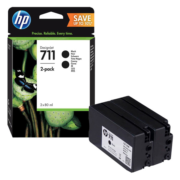 HP Μελάνι HP 711 (P2V31A) High Capacity Black 2-pack P2V31A 055296 - 1