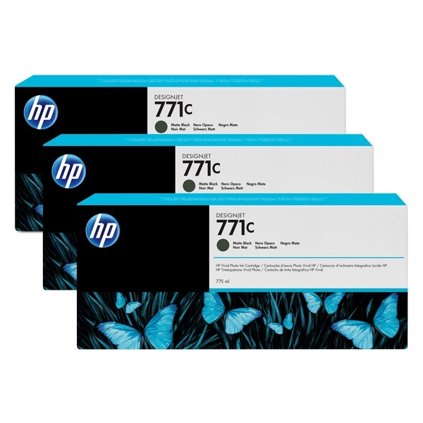 HP Μελάνι HP 771C (B6Y31A) Matte Black 3-pack B6Y31A 044256 - 1