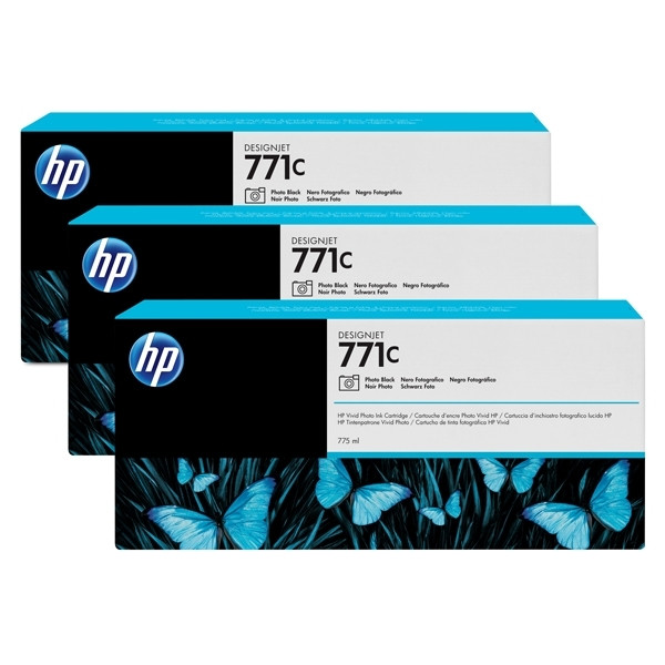 HP Μελάνι HP 771C (B6Y37A) Photo Black 3-pack B6Y37A 044268 - 1