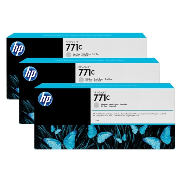 HP Μελάνι HP 771C (B6Y38A) Light Grey 3-pack B6Y38A 044270 - 1