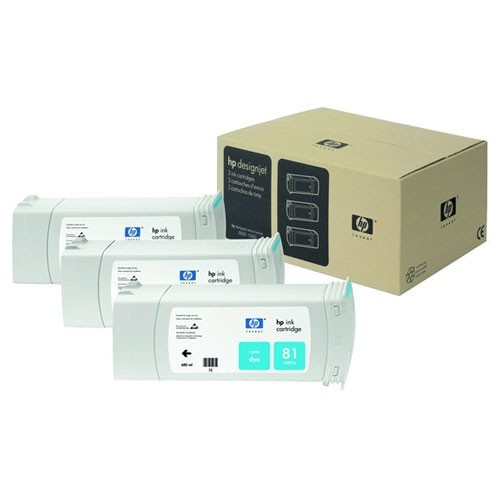 HP Μελάνι HP 81 (C5067A) Cyan 3-pack C5067A 031455 - 1