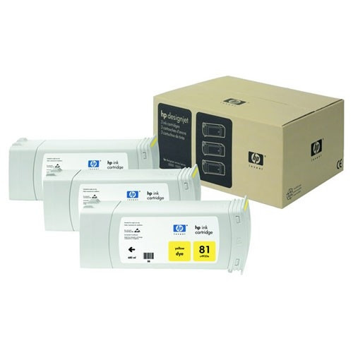 HP Μελάνι HP 81 (C5069A) Υellow 3-pack C5069A 031475 - 1