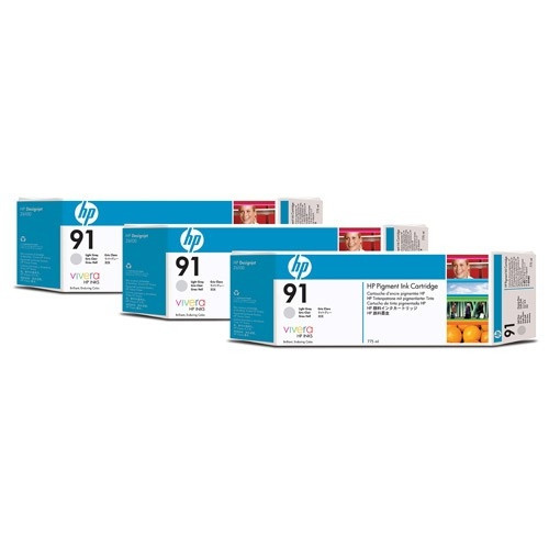 HP Μελάνι HP 91 (C9482A) Light Grey 3-pack C9482A 030928 - 1