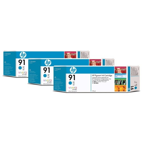 HP Μελάνι HP 91 (C9483A) Cyan 3-pack C9483A 030930 - 1