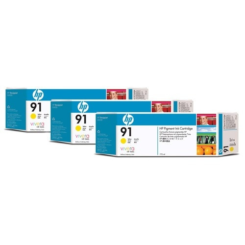 HP Μελάνι HP 91 (C9485A) Yellow 3-pack C9485A 030934 - 1