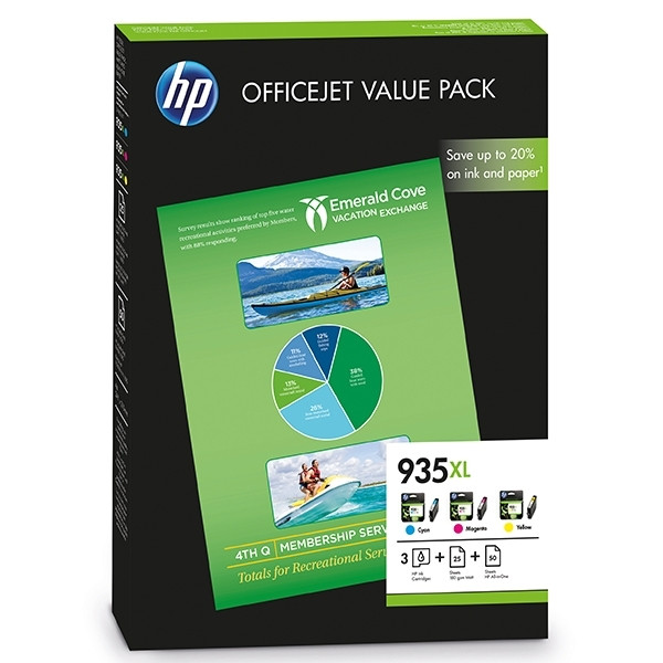 HP 935XL (F6U78AE) Value Pack & Paper F6U78AE 044460 - 1