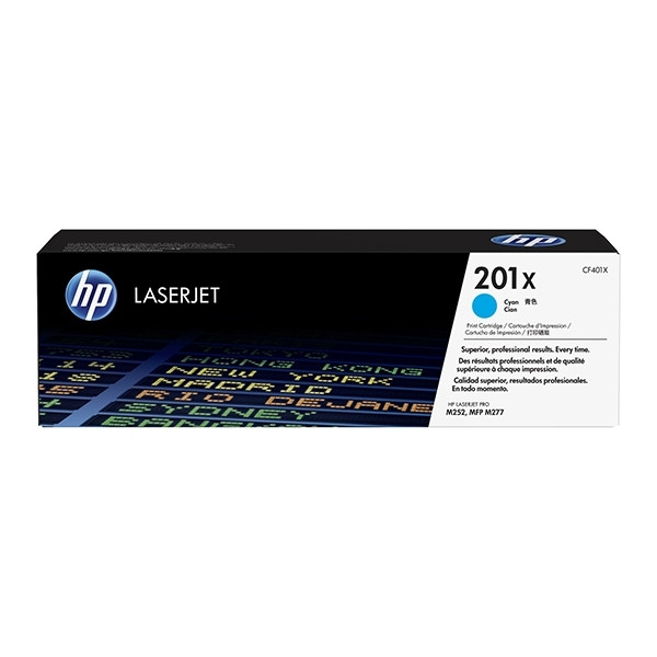 HP Toner HP 201X (CF401X) High Capacity Cyan CF401X 054860 - 1