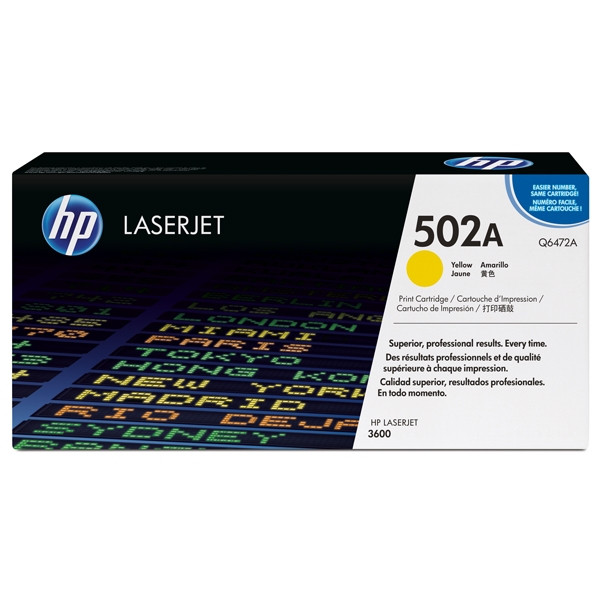 HP Toner HP 502A (Q6472A) Yellow Q6472A 039590 - 1