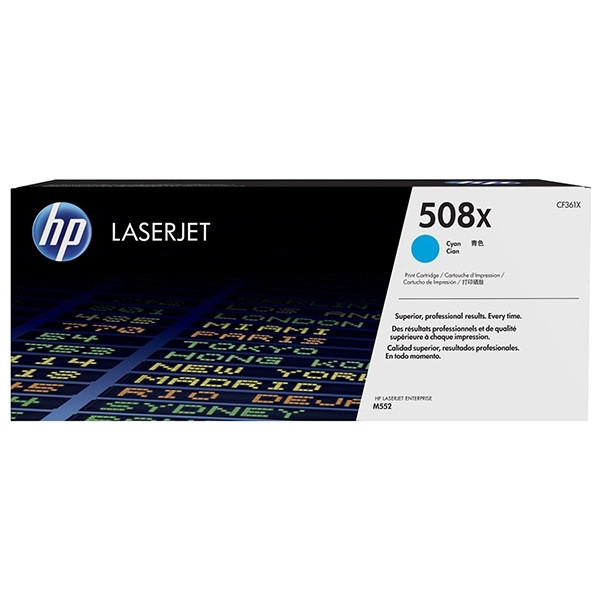 HP Toner HP 508X (CF361X) High Capacity Cyan CF361X 054844 - 1