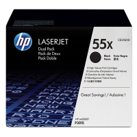 HP Toner HP 55XD (CE255XD) High Capacity Black 2-pack CE255XD 054100