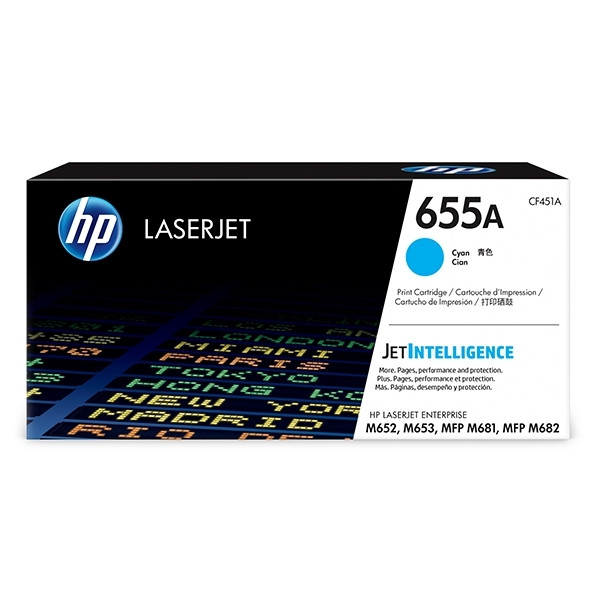 HP Toner HP 655A (CF451A) Cyan CF451A 055160 - 1